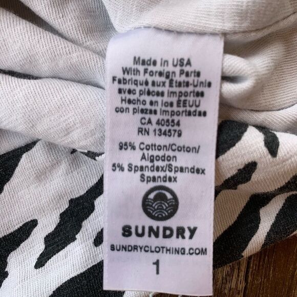 NWT Sundry zebra print tank dress. Size 1 - Picture 3 of 3